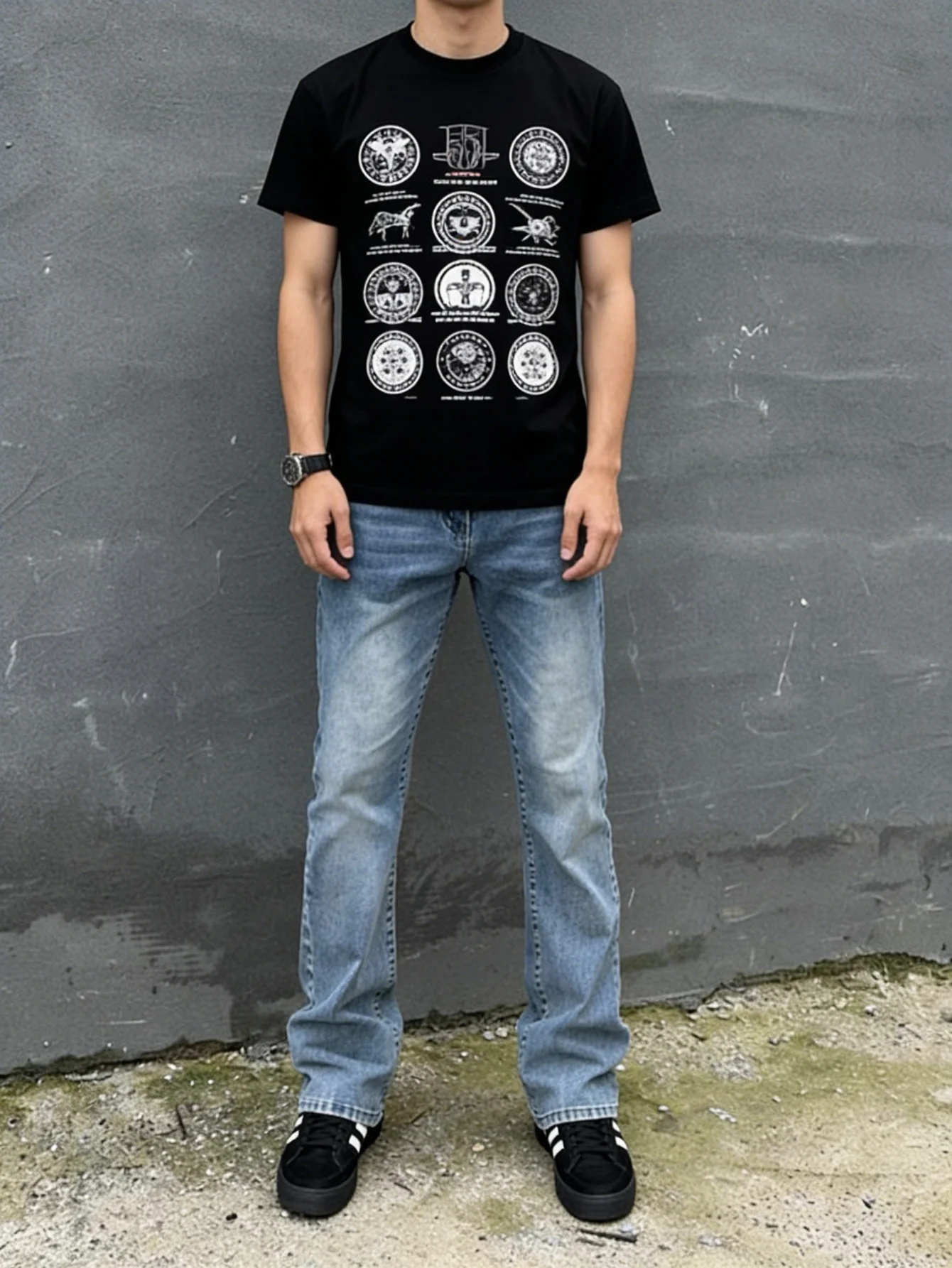 Men Original Slim Fit Blue Denim Pants Y2k Drip Unisex Streetwear - No accessories or belts included