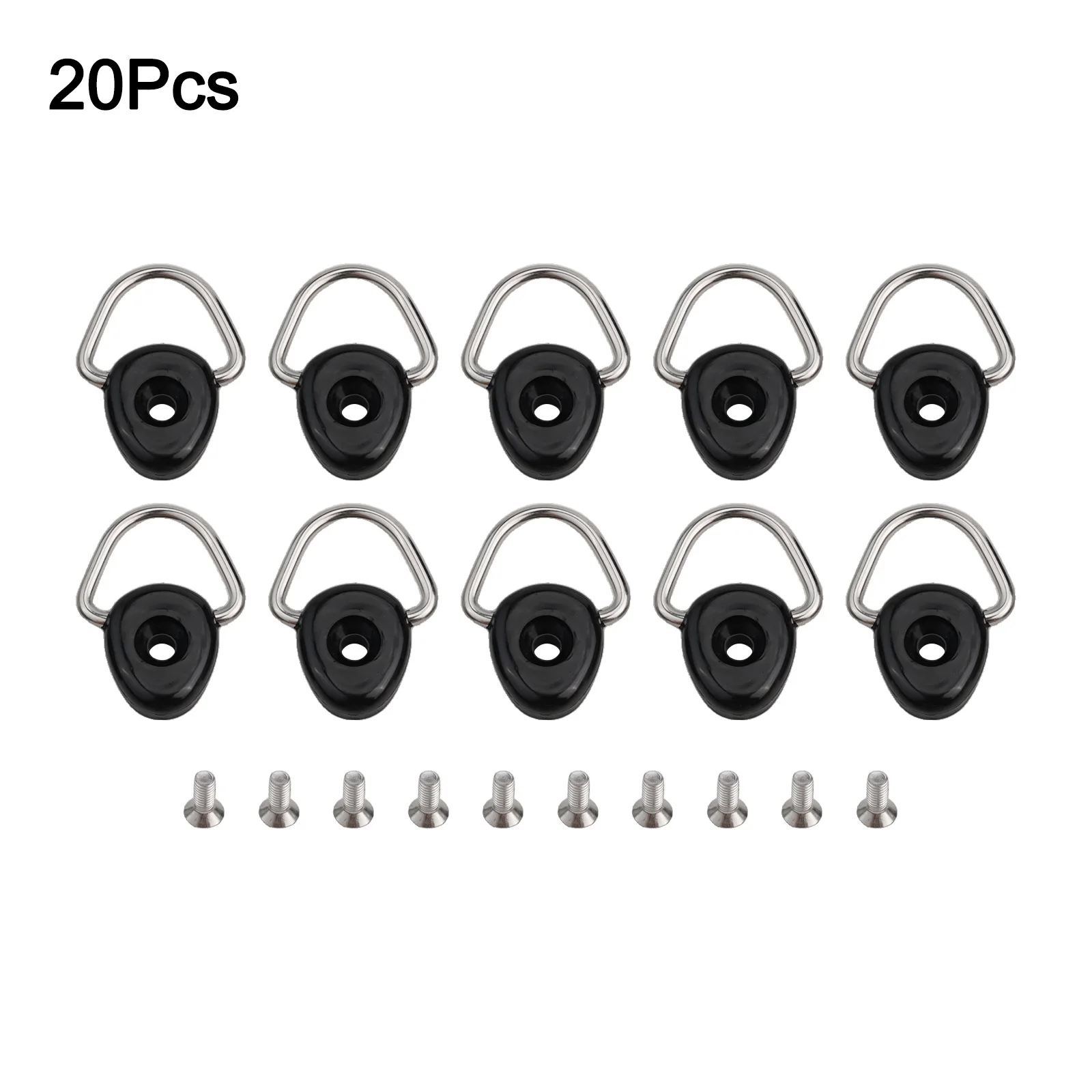 10pcs Kayak Paddle Buckle Functional Tie Down Loop 304 Stainless-Steel D Ring Shackle Fishing Rigging Fitting Buckle