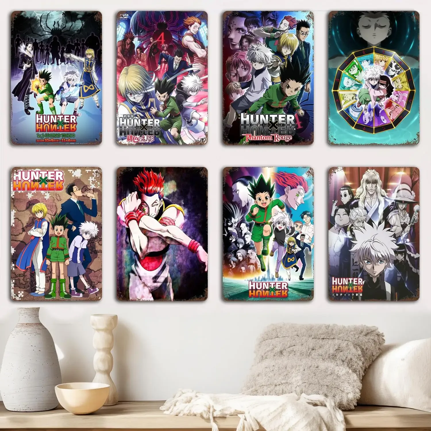 Hunter X Hunter Hisoka Morou  Signs wall decor Vintage Tin Signs Captain Metal Poster Decor for Bar Pub Club Wall Decoration