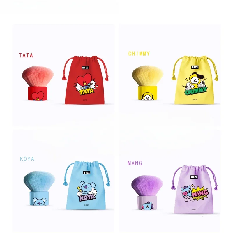 Kawaii Tata Chimmy Loose Powder Brush Cute Cartoon 21bt Makeup with Storage Bag Girls Fashion Makeup Gift