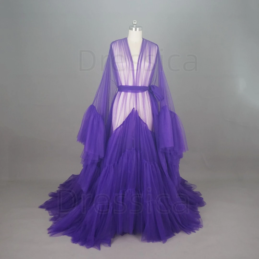 Tulle Dressing Gown Robe Performance Chic Outfit Drag Queen Photography Dress