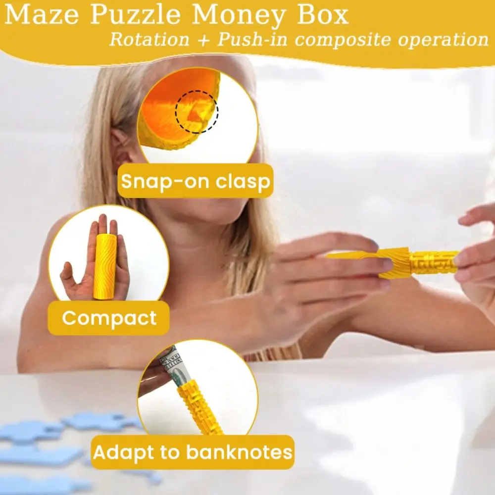 

Plastic Money Maze Puzzle Box Storage Assembly Puzzle Piggy Bank DIY Advanced Maze Money Holder Birthday Christmas