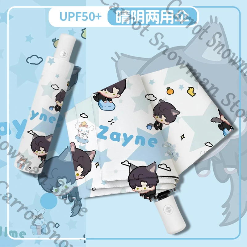 

Anime Love and Deepspace Zayne Q Version Sunshade Umbrella Brolly Manual Automatic Sun Protection Cospaly Cartoon Gift Decorate