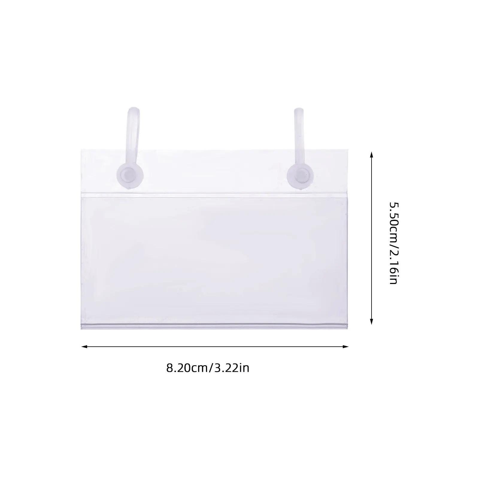 50Pcs PVC Price Tag Holder Transparent Shelf Label Display Stand for Supermarket Retail Store Merchandise Sign Holder view 4