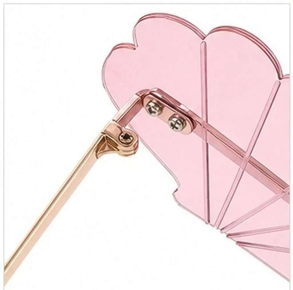 3Pcs Frameless Rimless Shell Sunglasses Party Favors Lightweight Shell Shape Cool Sunglasses for Outdoor Beach Party