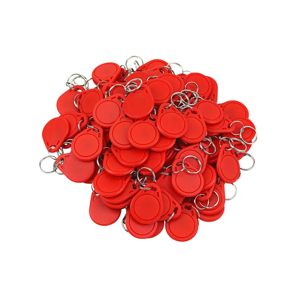 100PCS 13.56MHz UID Writable RFID Keyfobs Keychains NFC Rewriteable Fobs Tags 0 Block Changeable Copy IC S50 S70 1K Key Cards