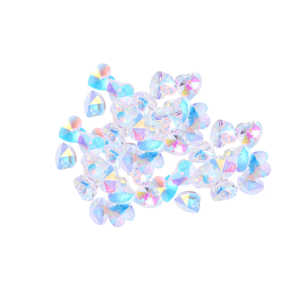 

100pcs heart Charm Accessories Glass Drill Charms For Pendant Jewelry Making Pendants Charm Cosplay Diy Diy Pendant Fashion