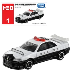 Takara Tomy Tomica No.1 Nissan Skyline GT-R BNR34 Police Car 1/64 Motor Vehicle Diecast Metal Model Kids Xmas Gift Toys for Boys