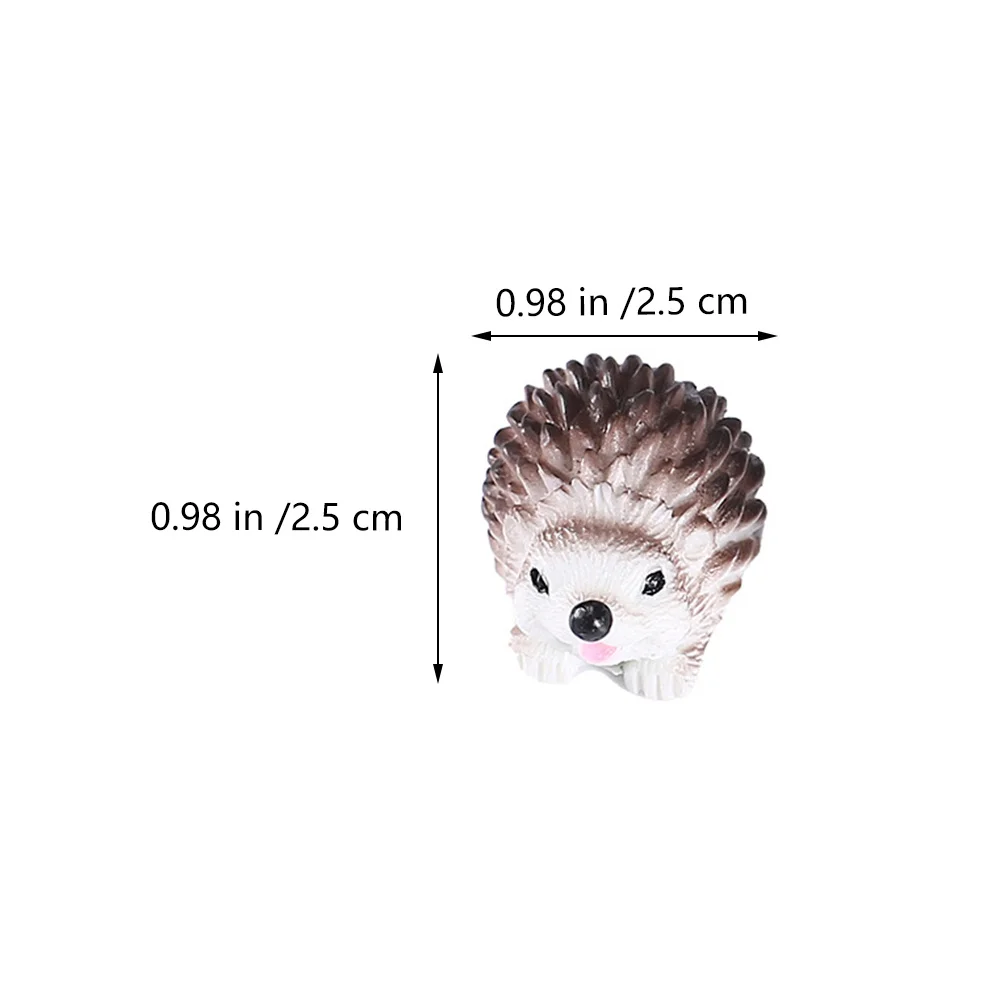 

15Pcs Simulation Hedgehog Resin Decorations Small Mini Hedgehog Home Micro Landscape Garden Potted Plant Decors
