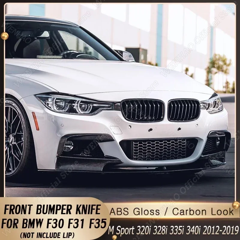 Gloss Performance Front Bumper Lip for BMW F30 F31 F35 320i 328i 330i 335i 340i 316d 318d M Sport 2012-2019 Only for Sport Model