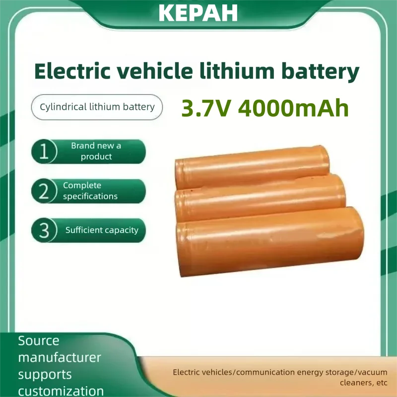 

21700 3.7V 100% оригинальный литий-ионный перезаряжаемый аккумулятор 4000 мАч, высокотоковый (3C), подходит для светодиодных фонарей и электроинструментов.