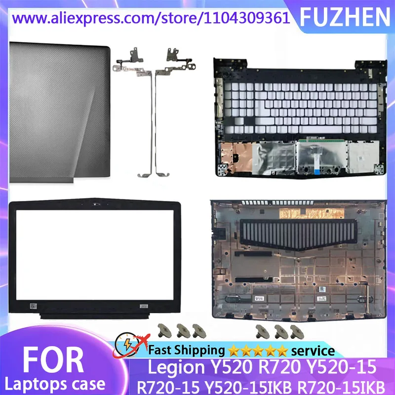 para-legiao-y520-r720-y520-15-r720-15-y520-15ikb-r720-15ikb-lcd-capa-traseira-quadro-frontal-teclado-de-almofada-de-palma-capa-inferior-dobradica-preta