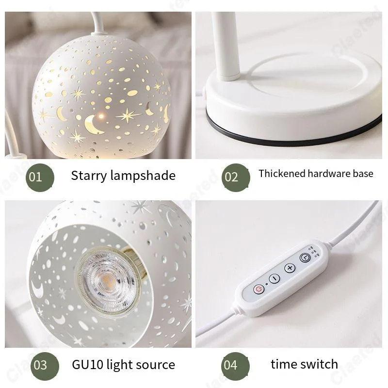 Creative Wax Melting Aromatherapy Lamp Starry Lampshade Melting Candle Timed Switch Brightness Adjustable Bedside Atmosphere - view 4