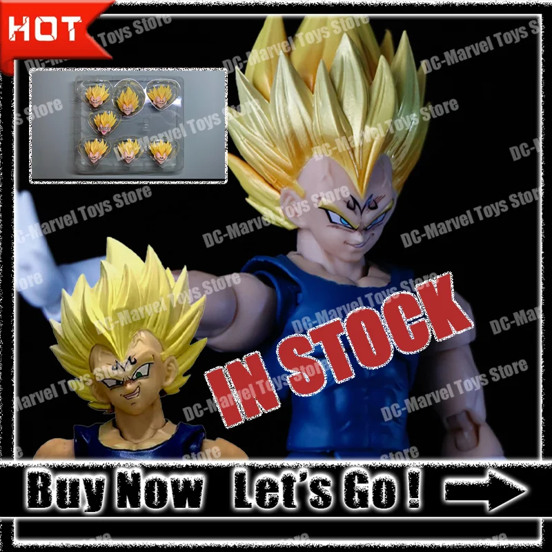 In Stock Tonsen Arttoys Dragon Ball Indommitable Fighter SHF Majin Vegeta Heads Accessories Anime Figuras Gifts Customized Toys