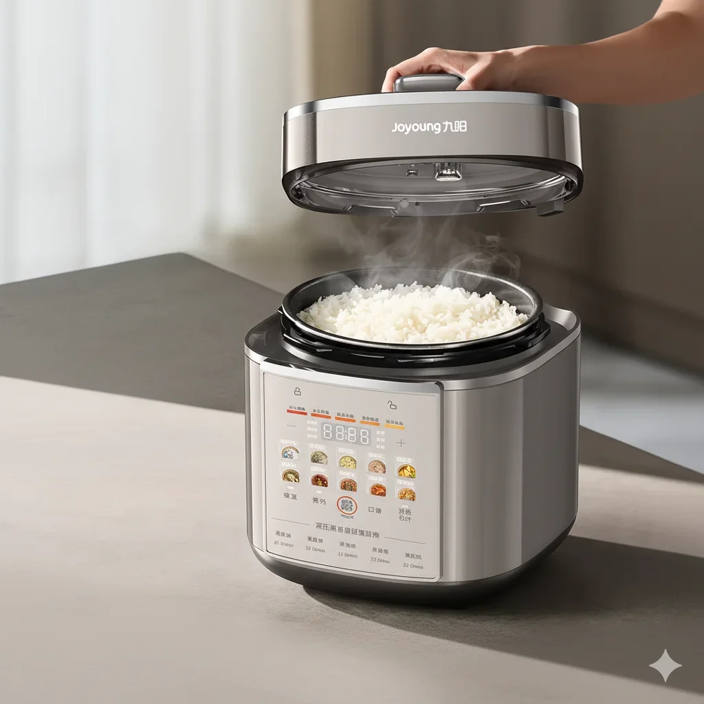 Joyoung 5L Electric Pressure Cooker with Dual Inner Pots Smart Timer Home Use 316L Stainless Steel Inner Pot Rice Cooker
