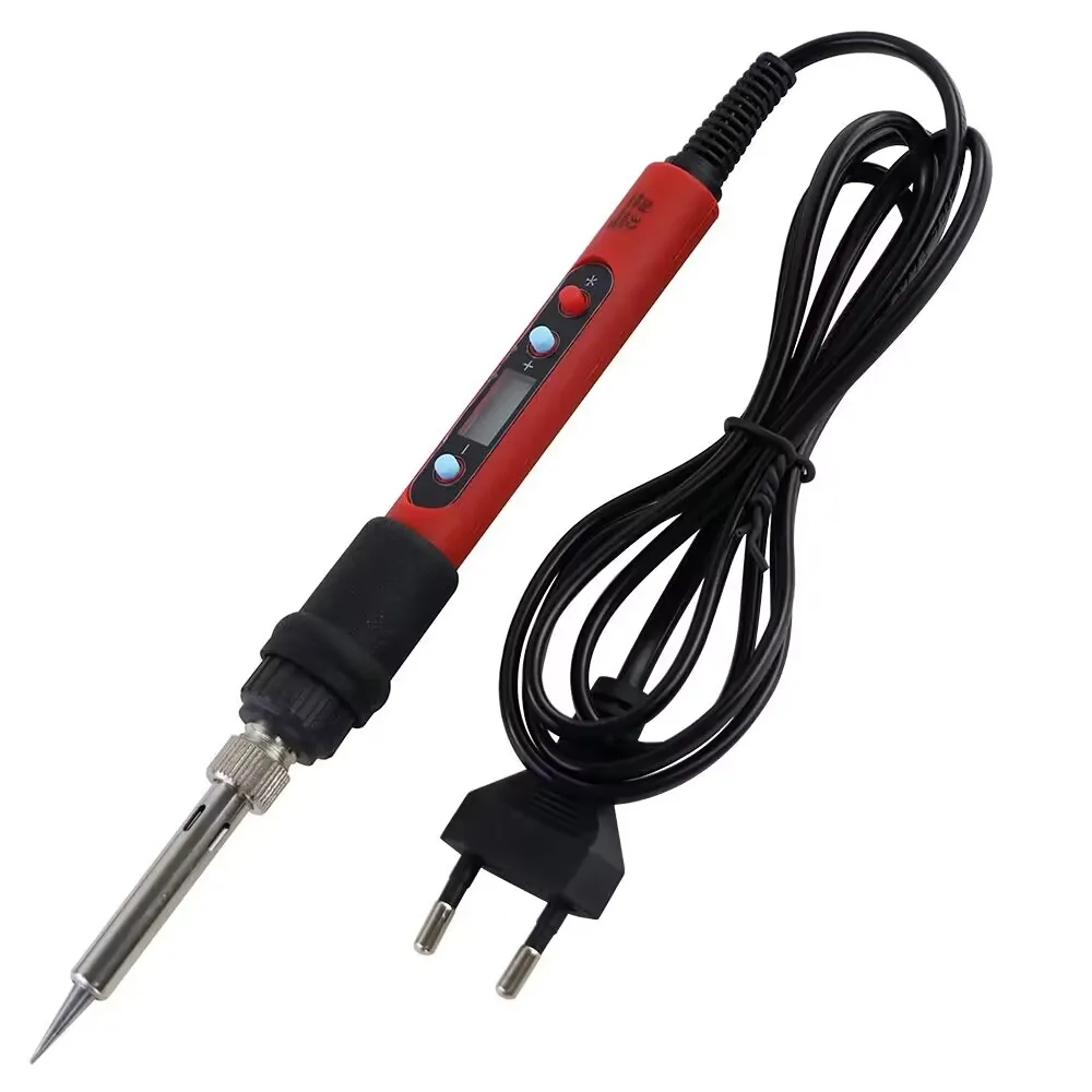 Digitale Display Elektrische Soldeerbout Rood 80W 110V/220V Verstelbare Temperatuur Soldeer Lassen Desolderen Reparatie Tools