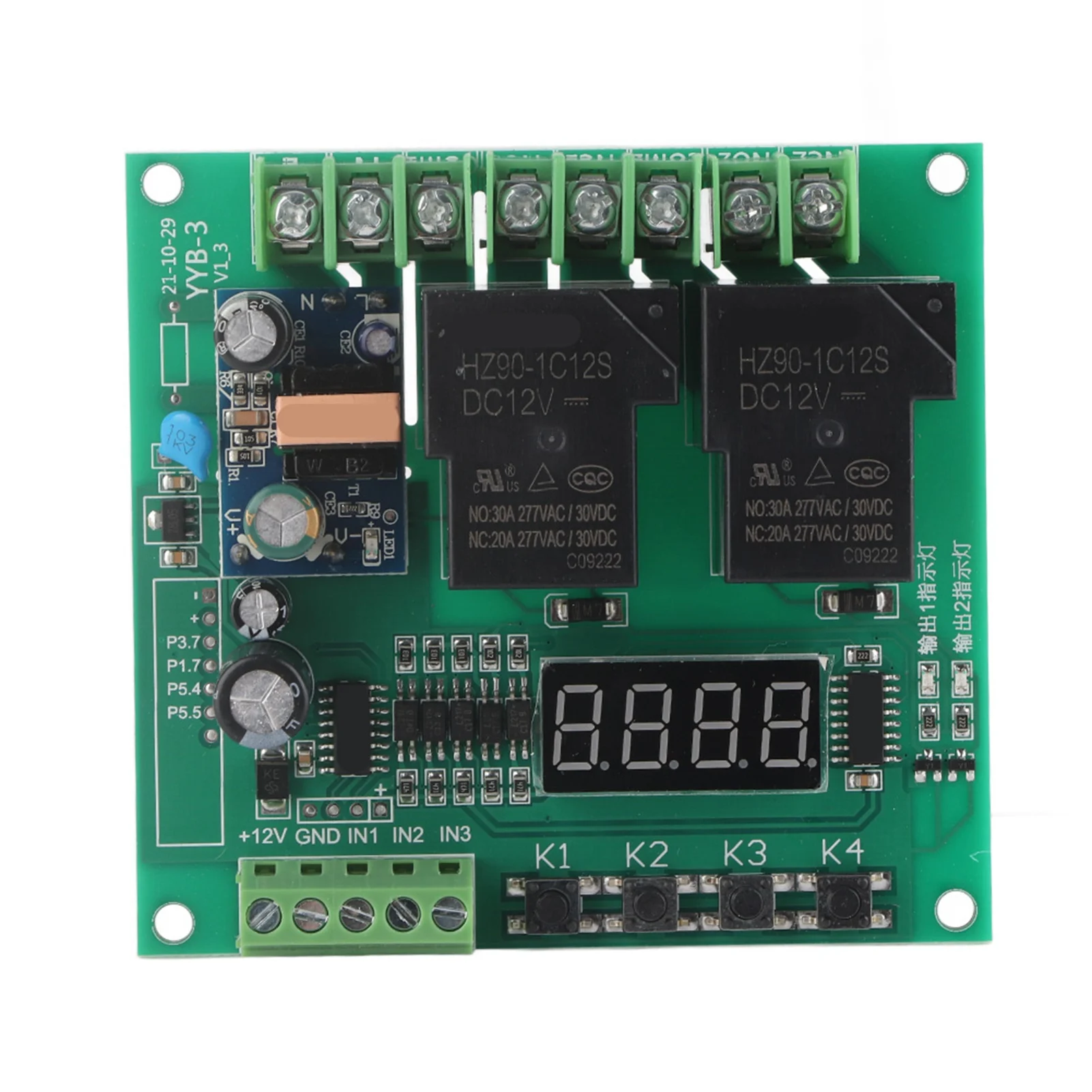 

YYB-3 220V Motor Control Board Forward / Reverse Control Board Two Relay Delay Timing Cycle Module Motor Controller