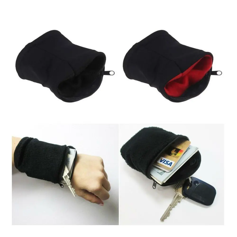 Pouch Running Zipper Sport Brace Arm Band Wristband Wrist Protector Wrist Wallet Sweatband