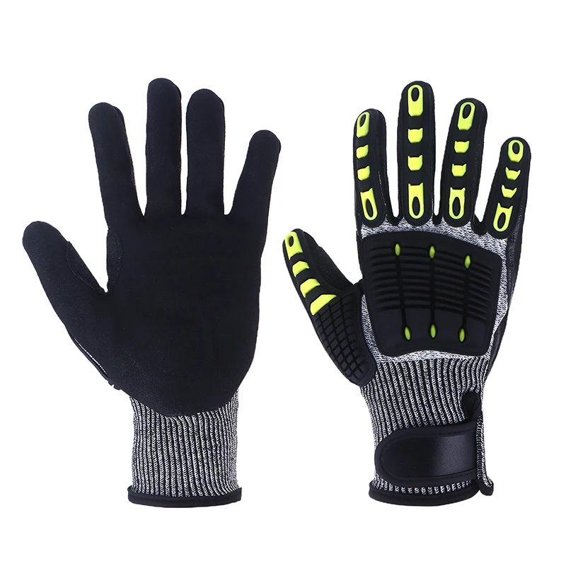Safety Anti Vibration Safety Work Gloves Wear-resistant And Cut-resistant Mechanics Protective Work Gloves