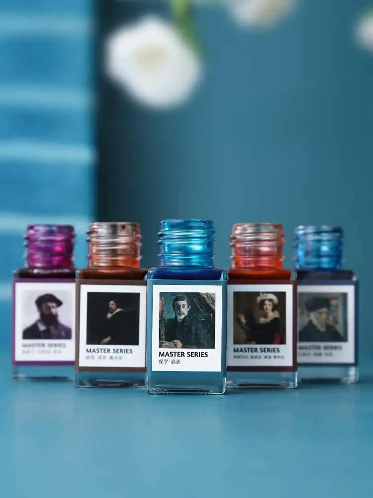 Watercolor Pigments And Ink Tramol Ink Fountain Pen Light Colored Hooked Line Waterproof ink Dip Pen Colorful  Clock