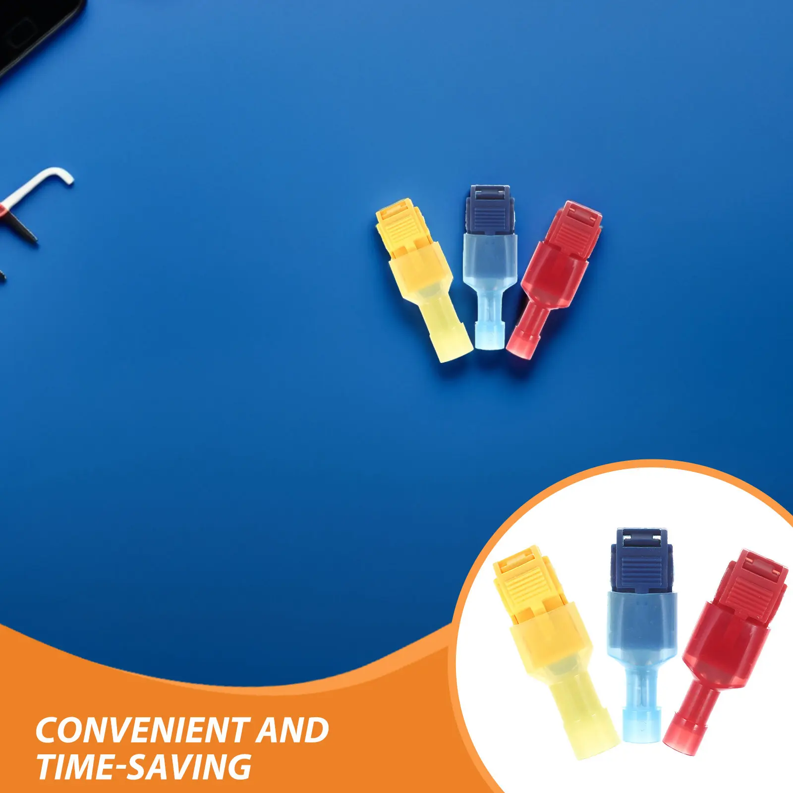 180Pcs T-Tap Wire Connectors Nylon Insulated Electrical Crimp Connectors Quick Splice Tap Terminal for Automotive Speaker Wire