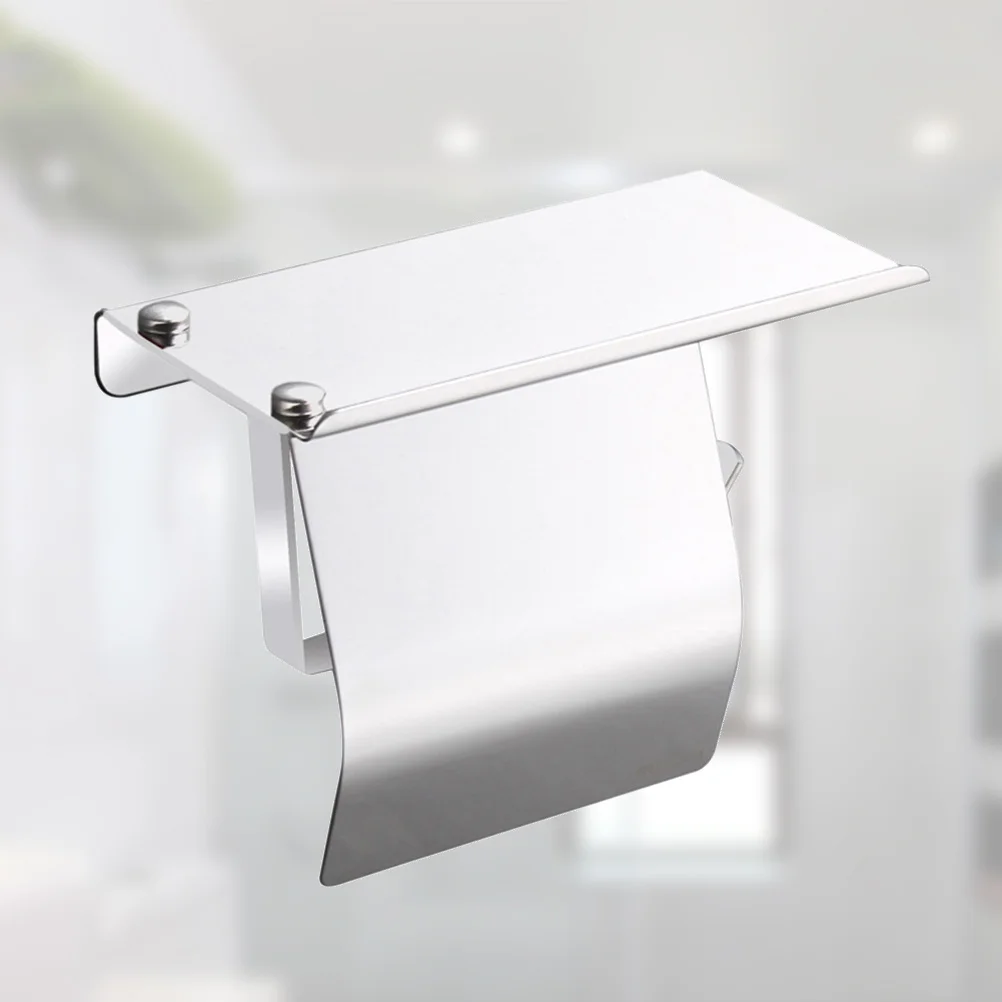 

Stainless Steel Toilet Roll Paper Holder Heavy Duty Metal Tissue Organizer for Bathroom Home Apartment Compact Design Tissue