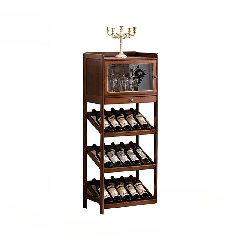 

European Floor Bar Cabinet Wine Rack Hotel Restaurant Storage Display Shelf Living Room Wine Bottle Holder Meuble Home Furniture