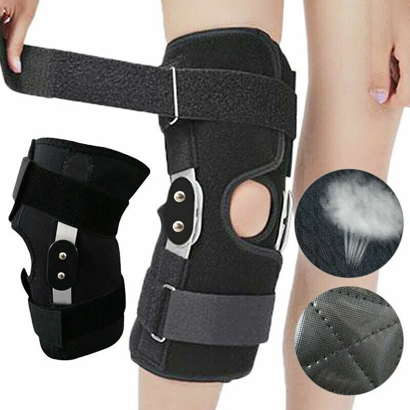 Knee Support Joint Brace Aluminium Alloy Breathable Stabilizer Sports Safety Pad Strap Patella Protector Orthopedic Arthritic