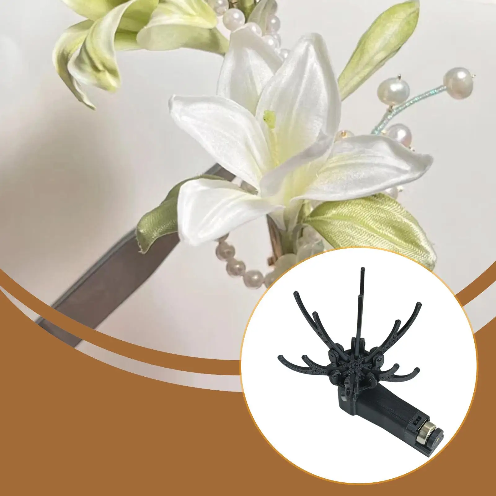 DIY Flower Decoration Simulation Bloom Engine Motorized Opening Machine for Artificial Flowers Wreath Art Exhibition