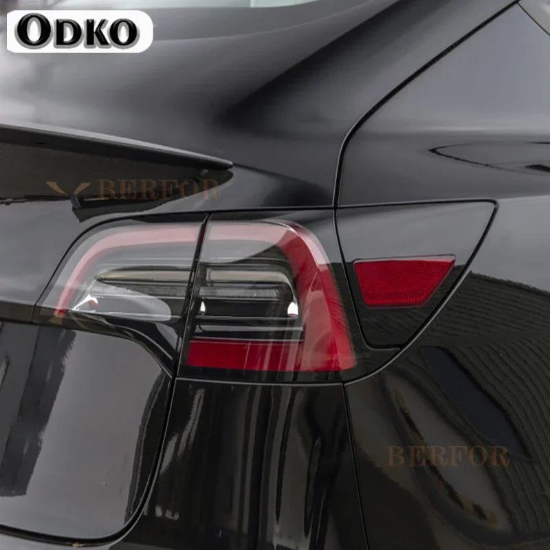 

Rear Taillight Light Lamps Car Styling Sticker For Tesla Model 3/S/Y TPU Smoked Black Transparent Protector Film Accessories