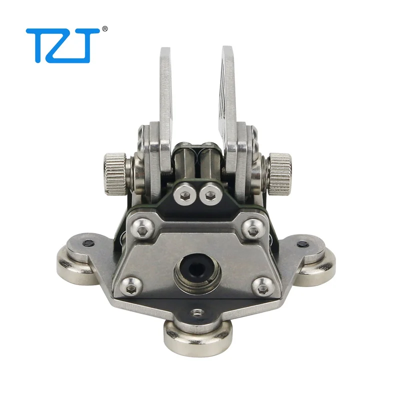 TZT HamGeek HG-K6 2nd Generation Dual-Paddle Morse Key Stainless Steel Automatic CW Key w/ Magnetic Base