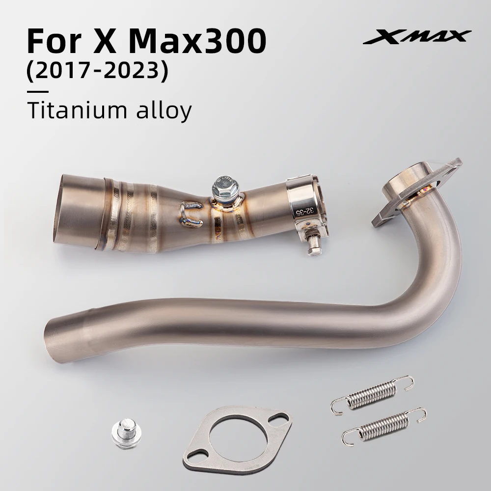 Uitlaatdemper Voor Xmax 300, Titanium Elleboog, 2017-2023