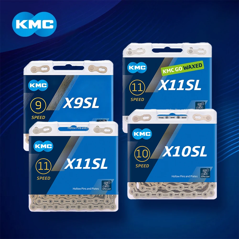 

KMC Bicycle Chain 9/10/11 Speed, Universal MTB Road Bike Chain, Durable Anti-Rust Easy Install Cycling Accessories with Quick Li