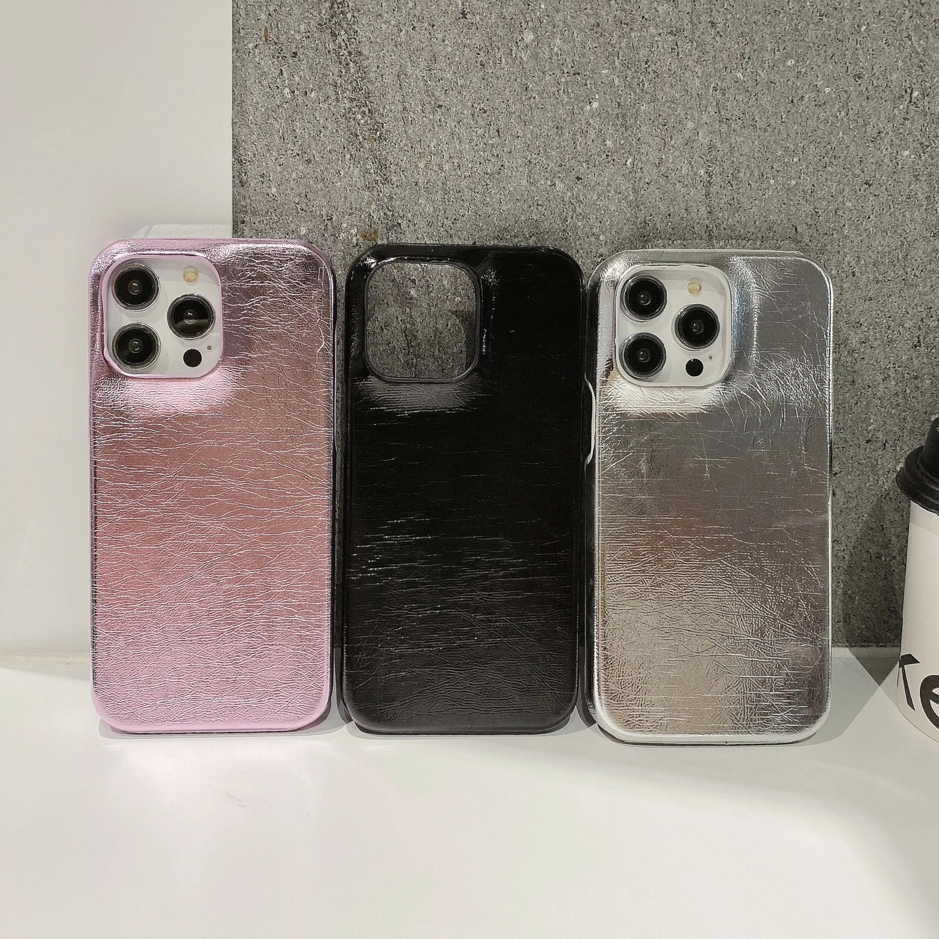 Personalise Initial Name Letters Leather Case For Iphone 16 pro 15 pro max 14 13 12 Mini 11 Luxury kafr letters Covers