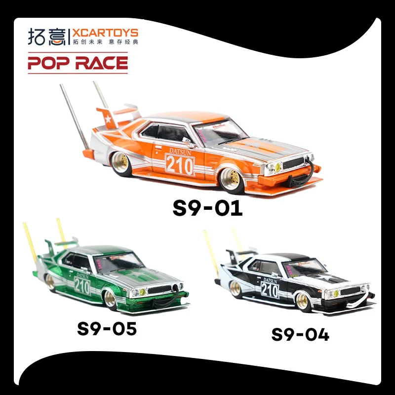 

POP RACE 1:64 Zousha DATSUN C210 SKYLINE Green Black Orange BOSOZOKU Alloy Automobile Die Cast Model Gift