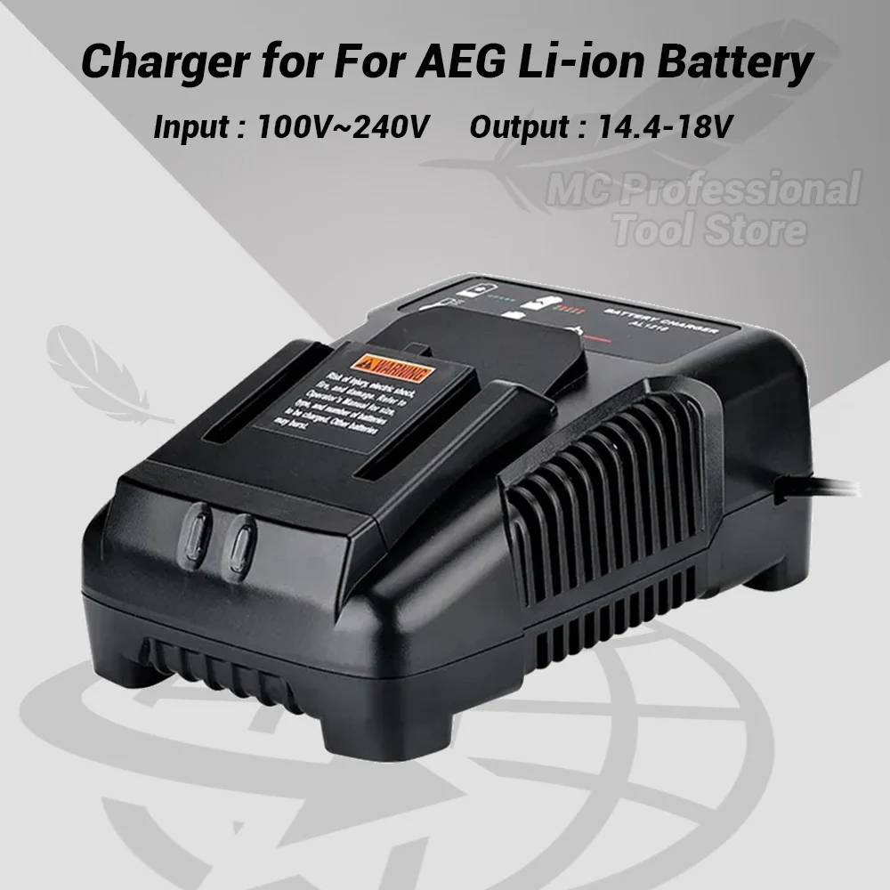 para Ridgid Aeg 14.4v 18v Bateria Li-ion 2a Carregador Rápido Ferramenta Elétrica Bateria de Carregamento Carregador de Bateria de Lítio de Alta Qualidade