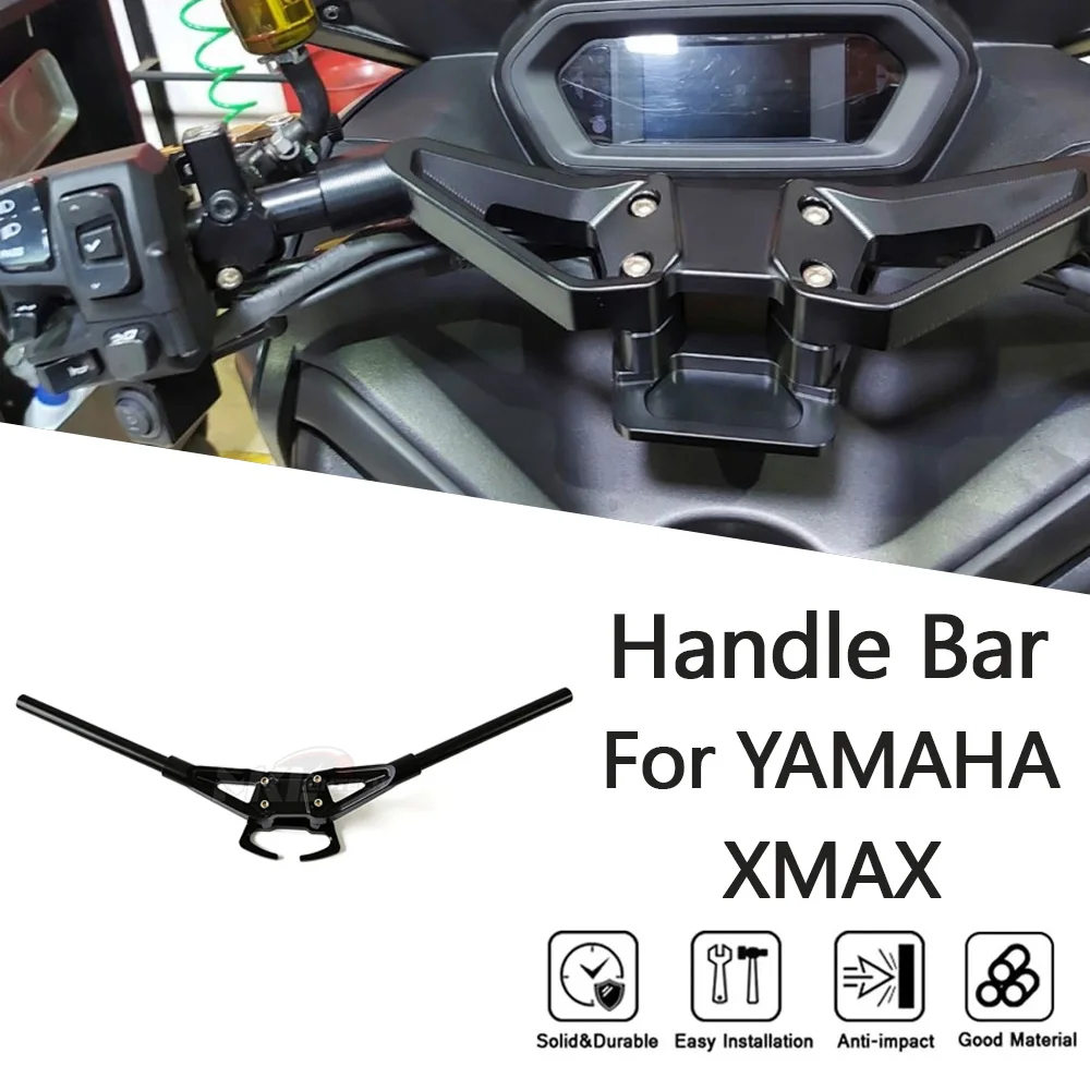 

MTKRACING Handle Bar For YAMAHA XMAX-300 2023-2024 Motorcycle Handlebar CNC Black Bars Motorbike Handle Bar Steering Wheel