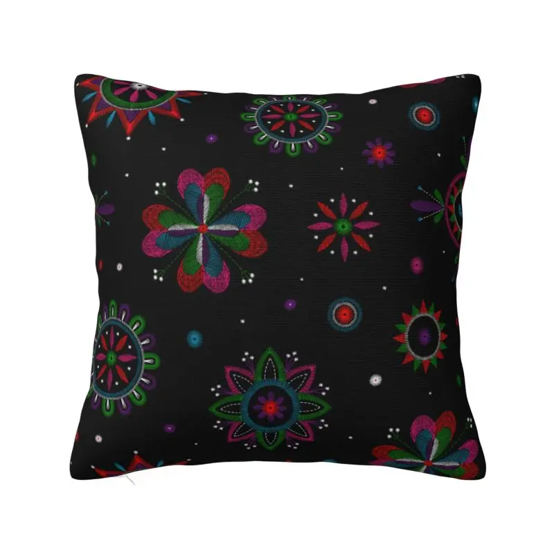 Custom Folk Embroidery Pattern Pillow Case 40x40cm Nordic Cushion Cover Car Pillowcase