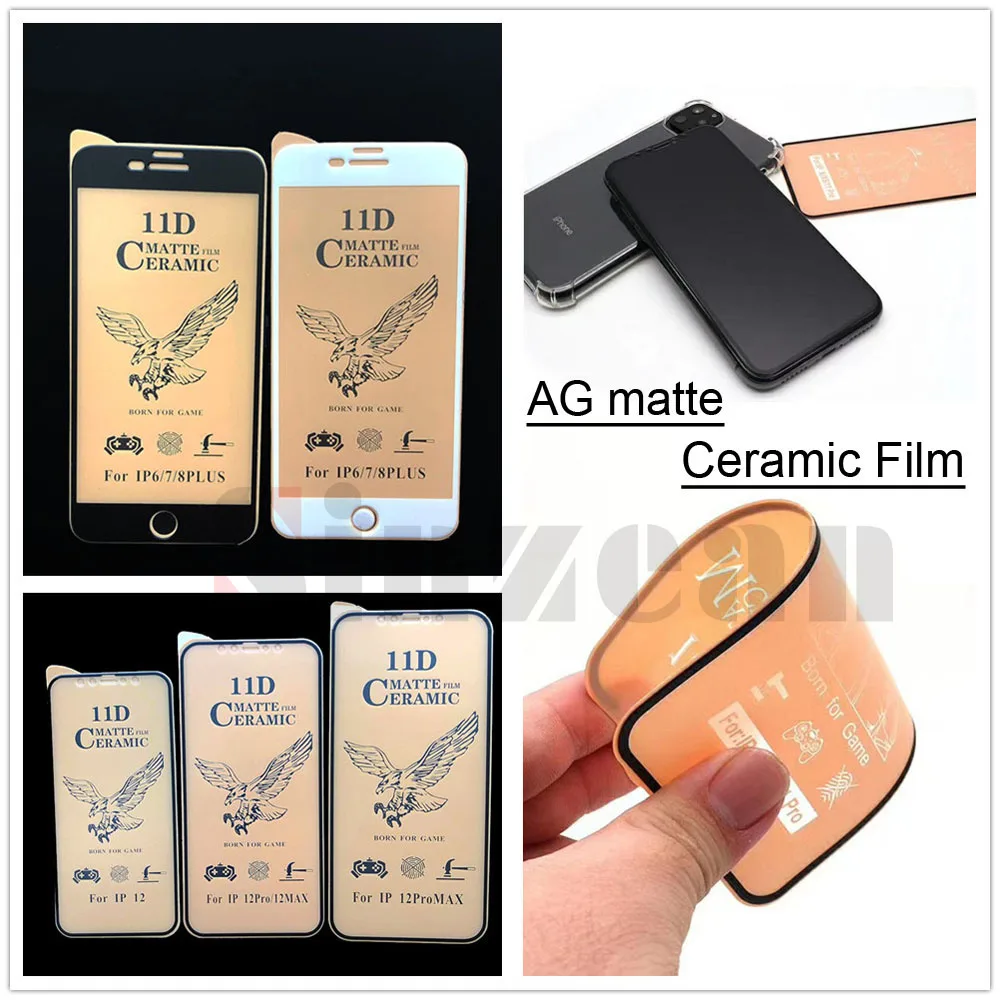 100 STKS Helder Matte Keramische Film Screen Protector Voor IPHONE 16 15 14 13 12 11Pro Max Plus Mini XR XS MAX 6S 7 8 Plus Zachte Film