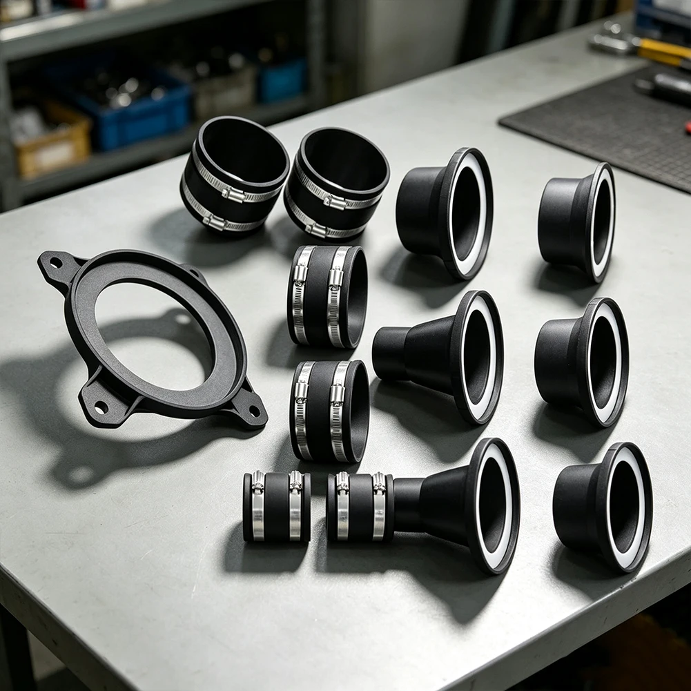 4in Quick Connector Kit for Dust Collection Systems with Magnetic Fastening and Stainless Steel Clamp for 100mm Pipes