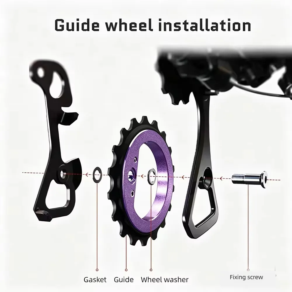18T Ultraleichtes Hohlkeramiklager-Schaltwerksrad für 9/10/11/12-Gang QED R8000 R7000 Rennrad DIY – Detail 7