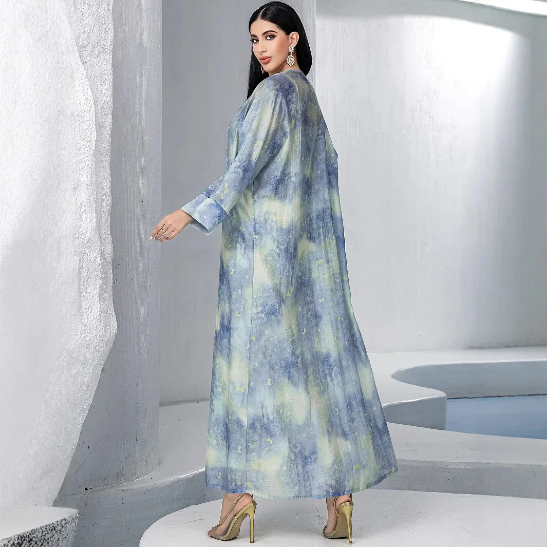 Abaya turc de dubaï, ensemble assorti 2 pièces pour femmes musulmanes, sous-robe intérieure, Abayas, Kimono ouvert, Cardigan, costume, vêtements islamiques du Ramadan