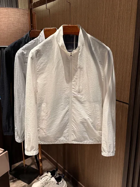 

[Lyocell Linen Blend] Spring New Simple Versatile Solid Color Thin Stand-Up Jacket