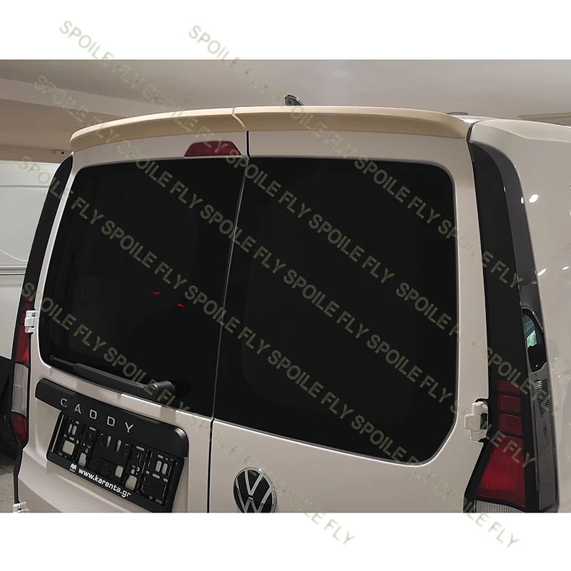 2020 To Up For VW Volkswagen Caddy Mk5 Rear Spoiler Wing Lip Cover By High Quality ABS Gloss Black Carbon Fiber Look Body Kit