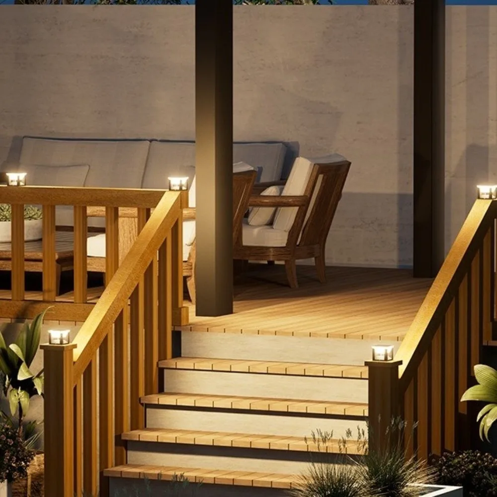 

Водонепроницаемые колонные фонари на солнечной энергии, 3 режима освещения, атмосфера, уличная лампа на столбе, эффективные солнечные фонари