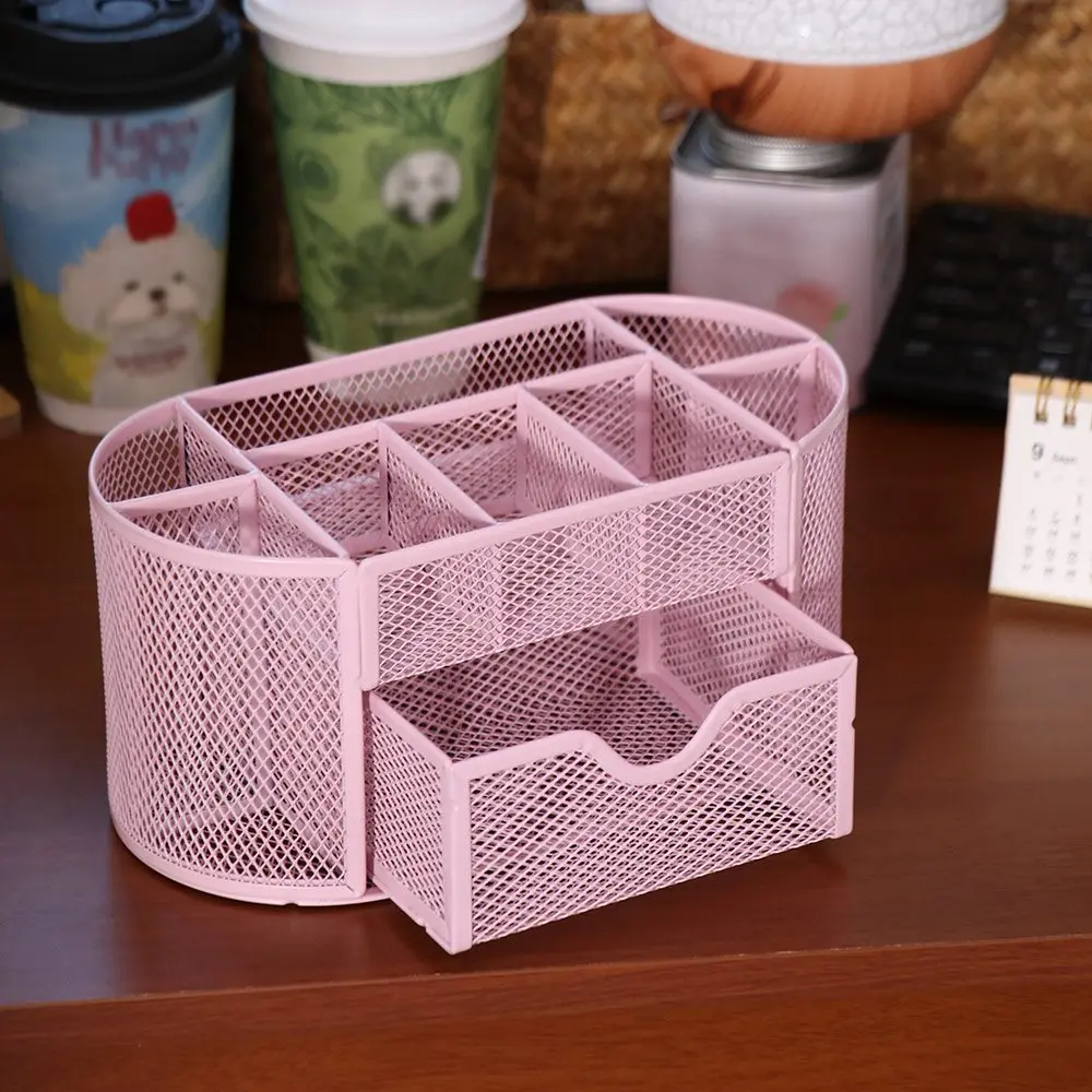 

Креативный металлический органайзер для ручек и канцелярии Creative Iron Nine: черный сетчатый держатель для ручек, экономия места, большая вместимость, настольный органайзер для студентов