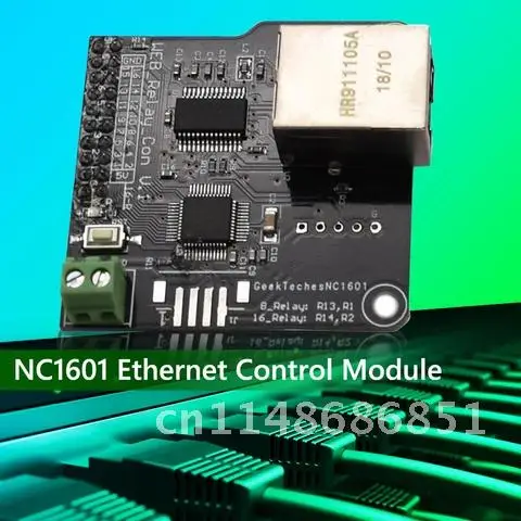 NC1601 Ethernet Control Module Lan Wan Network Web Server RJ45 Port Ethernet Controller Board with 16 Channel Relay