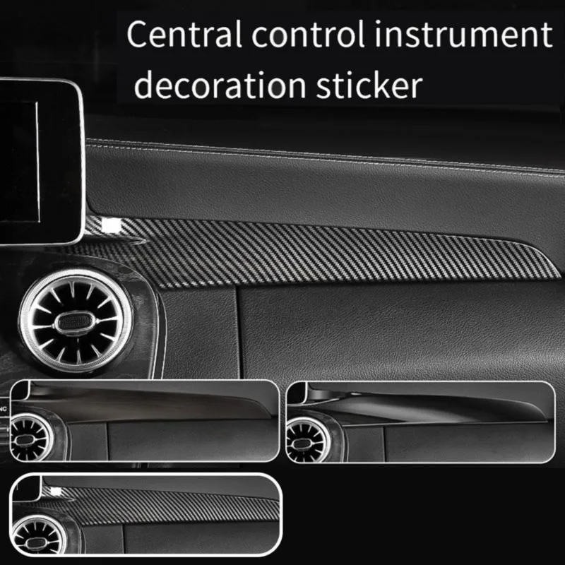 Super Sale LHD Dashboard Trim Strips Kit for Mercedes Benz C Clase W205 15-21 GLC X253 16-21 Coche Consola Panel Sticker ABS Car