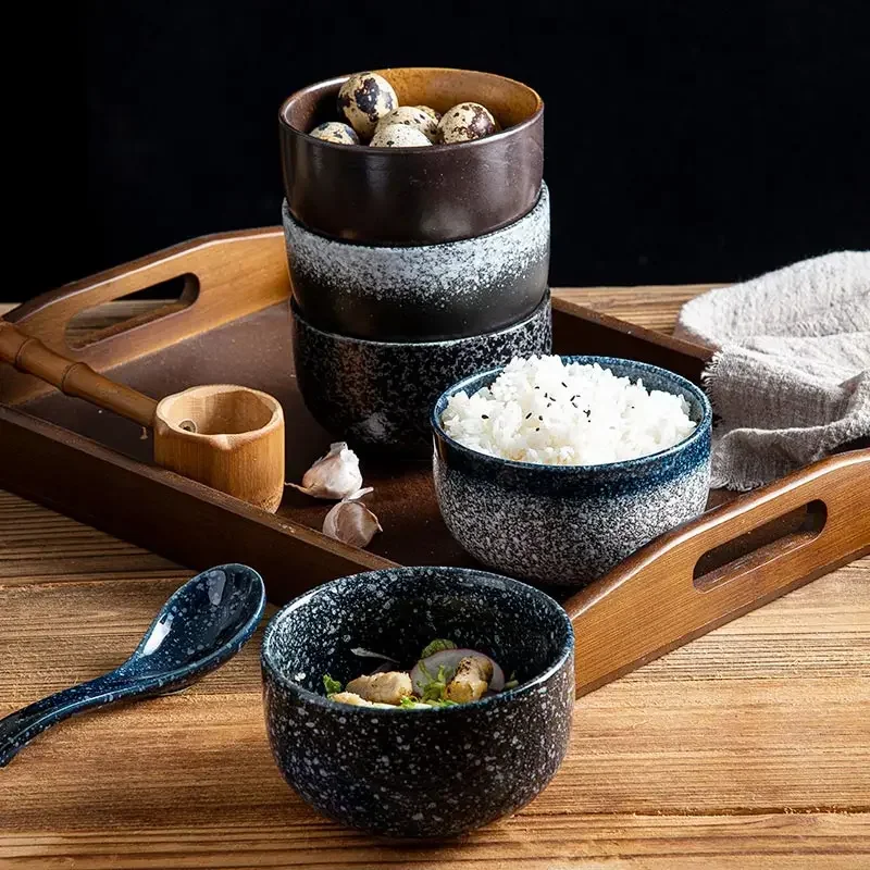 

350ML Japanese Style Ceramics Rice Bowl Sushi Ramen Bowl Kitchen Soup Bowls Dining Room Salad Bowl Hotel Breakfast Tableware