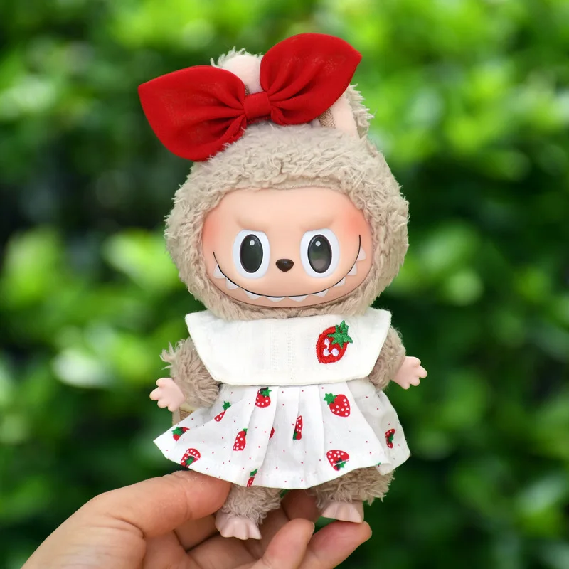 17cm Kawaii Mini Plush Doll\'S Clothes Outfit Accessories For Korea Kpop Exo Labubu Idol Dolls Skirt Hood Clothing DIY Kids Gift